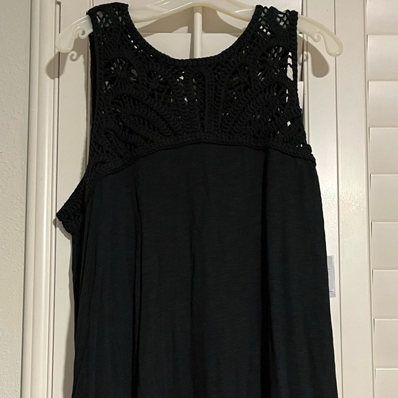 NWT J.JILL : Black Embroidered Halter Maxi Dress - Picture 3 of 13